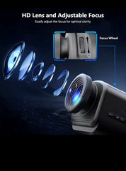 AURORA LIGHTING 3D Projector Mini HD 3D Galaxy Projector Night Light for Kids Adults Bedroom Room Decor Birthday Christmas Gifts encalife