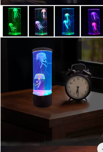 Color Changing Jellyfish Lamp Usb/Battery Powered Table Night Light Children&