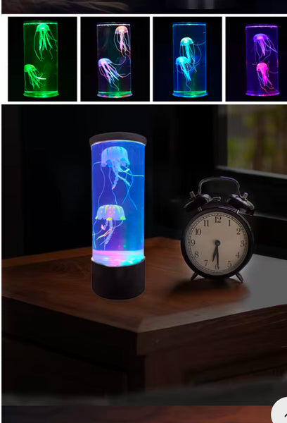 Color Changing Jellyfish Lamp Usb/Battery Powered Table Night Light Children'S Gift Home Bedroom Decor Boys Girls Birthday Gifts encalife
