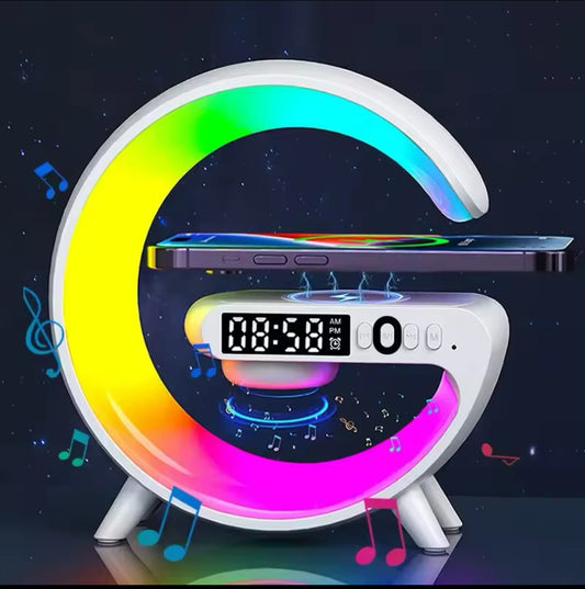 Multifunction Bluetooth Speaker TF RGB Night Light 15W Wireless Charger Stand for iPhone Samsung Xiaomi Fast Charging Station encalife