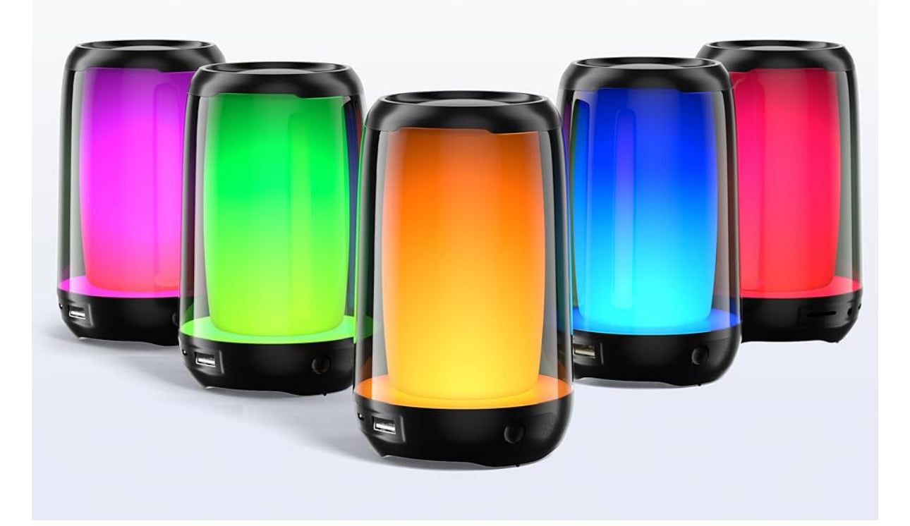 QERE Bluetooth Speaker with Hi-Res 5W Audio,Wireless HiFi Portable Speaker IPX5 Waterproof,Outdoor Multiple connection modes,