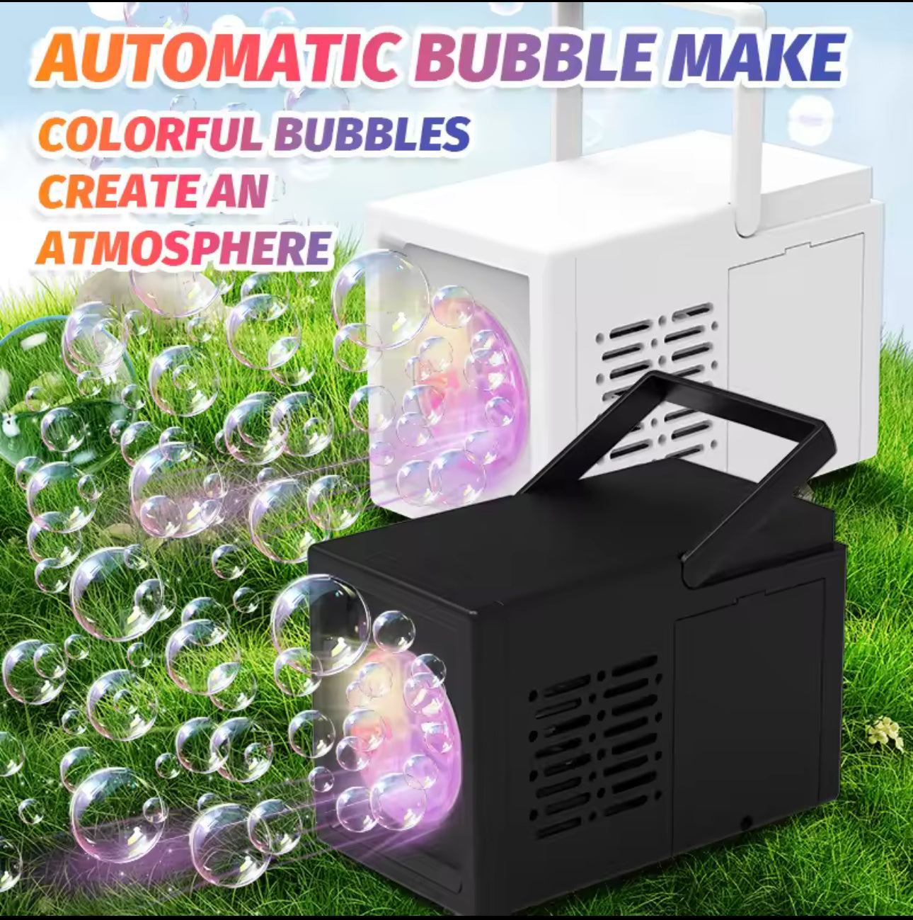 10 hole fully automatic bubble blowing handheld electric bubble machine toy outdoor birthday without battery and bubble water encalife