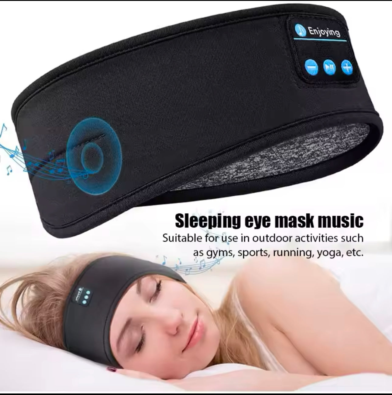 Fone Bluetooth Earphones Sports Sleeping Headband Elastic Wireless Headphones Music Eye Mask Wireless Bluetooth Headset Headband
