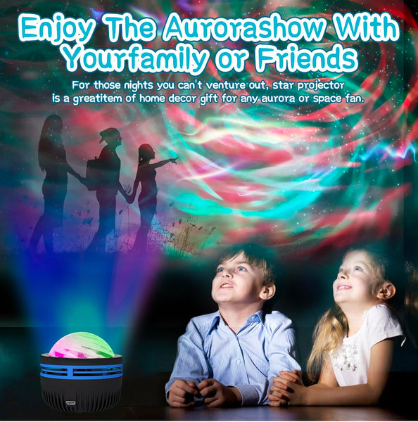 Northern Lights Projector Aurora Projector, Star Projector with Remote Control, RGB Colorful Night Light LED