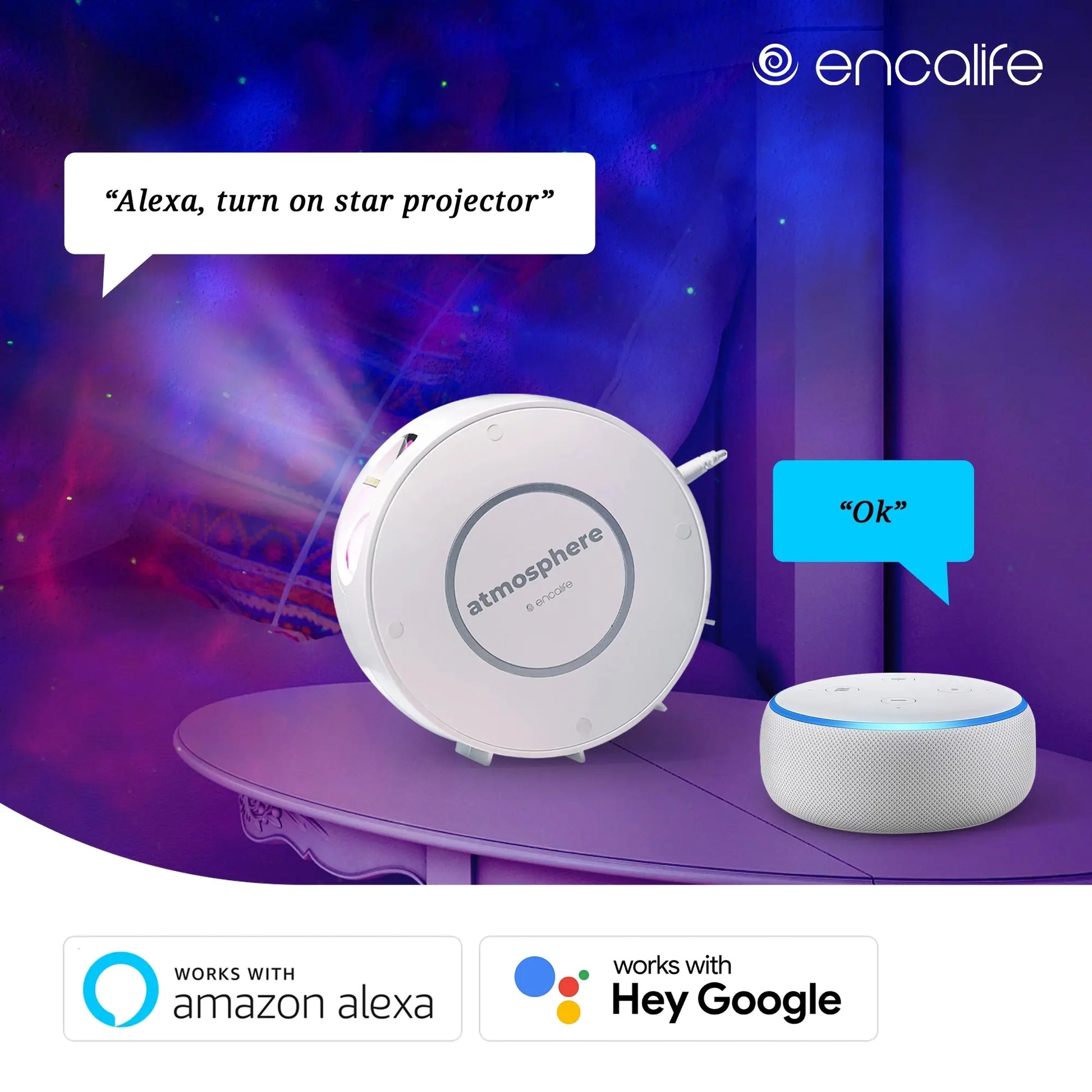 Atmosphere Projector | Smart Galaxy Light - Encalife 
