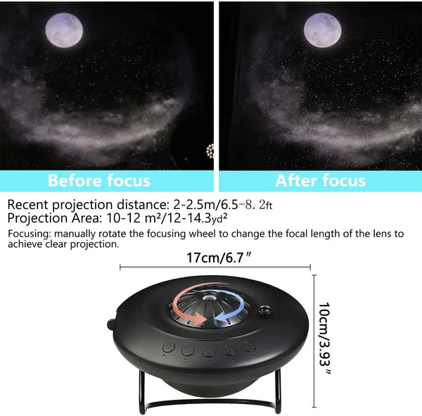 UFO Galaxy Star Projector | Encalife