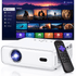 smart 1080p outdoor bedroom projector for movies and gaming