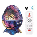 Dinosaur Eggshell Galaxy Star Projector with Soothing White Noise