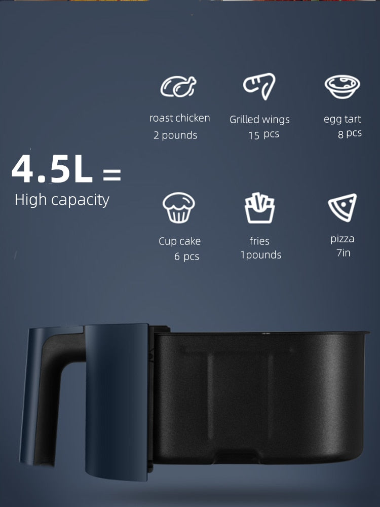 Air Fryer | Black | 4.5L / 1,400W All-In-One Machine