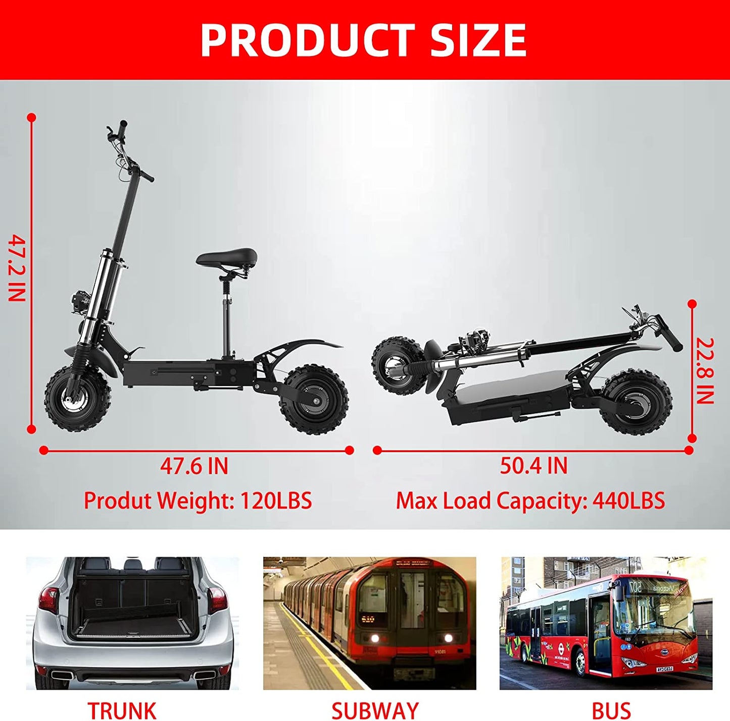 Unbeatable 5,600W Electric Scooter | Foldable Design With Comfortable Seat encalife