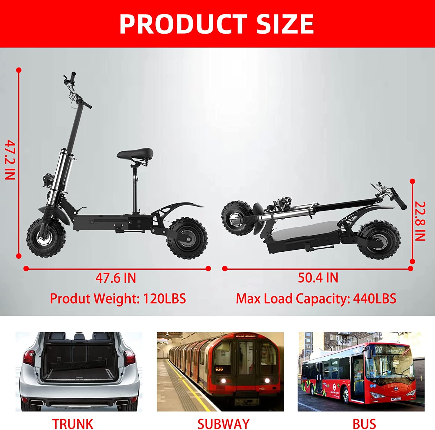 Unbeatable 5,600W Electric Scooter | Foldable Design With Comfortable Seat encalife