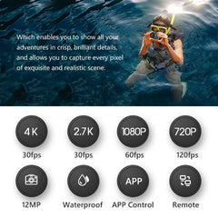 Underwater Camera | Ultra HD 4K Resolution And 30fps Recording