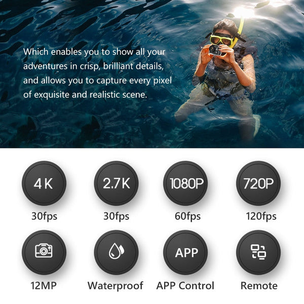 Underwater Camera | Ultra HD 4K Resolution And 30fps Recording