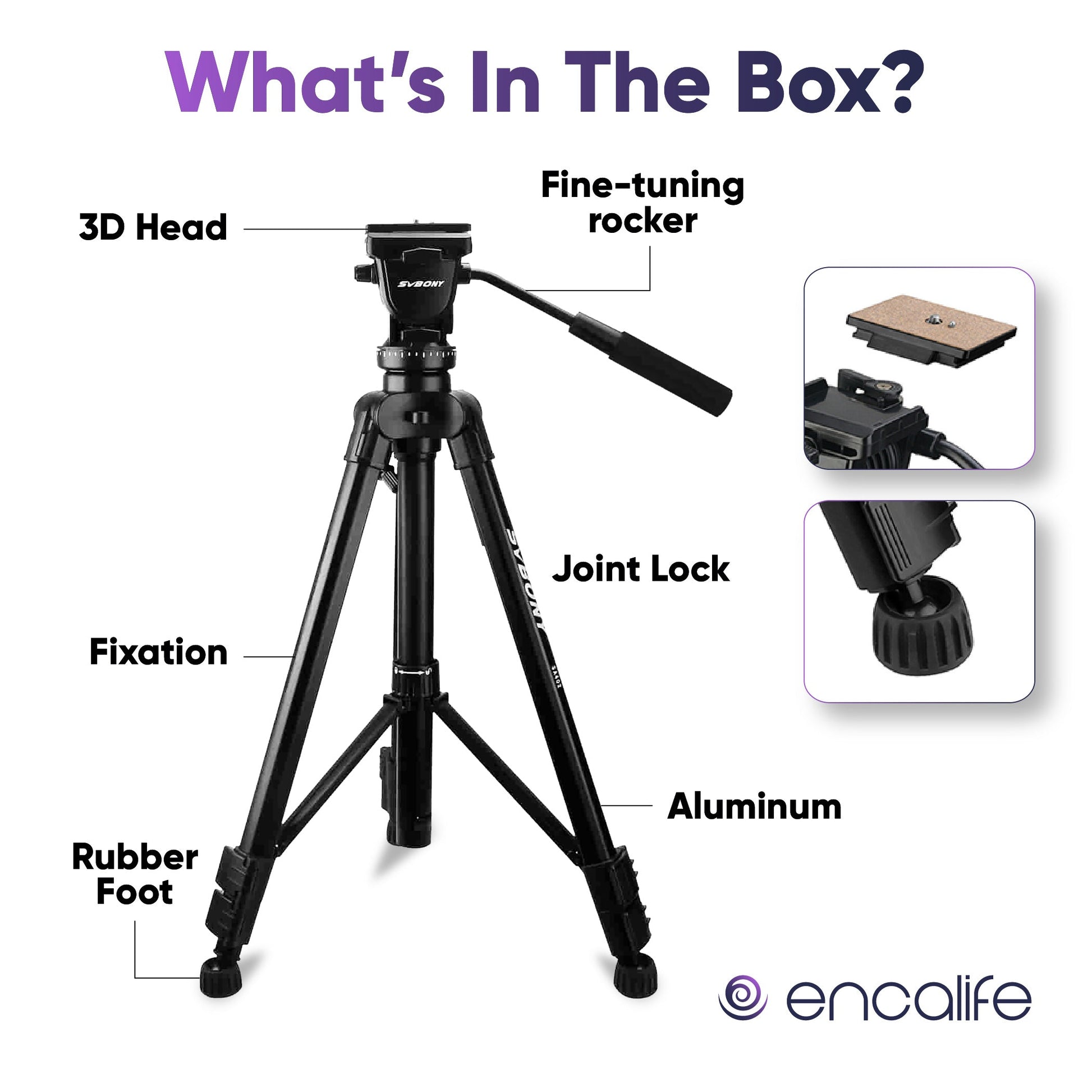 Aluminum Alloy Travel Tripod | ENTR402 encalife