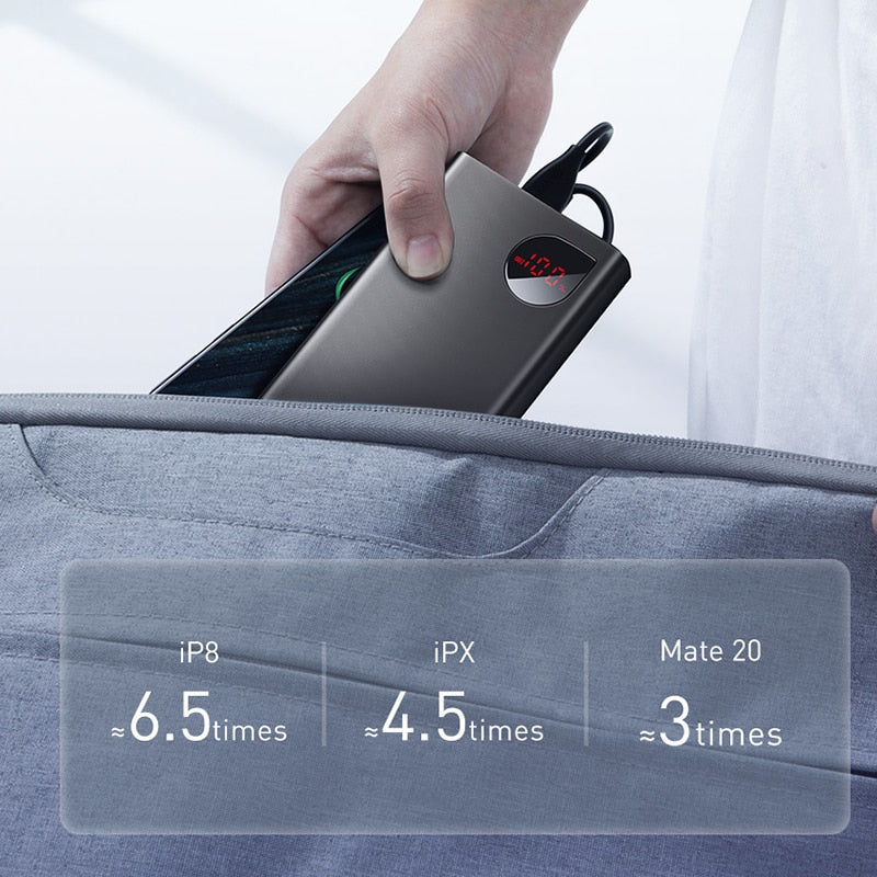 Portable Charger | Black | 22.5W / 20,000mAh Power Bank encalife