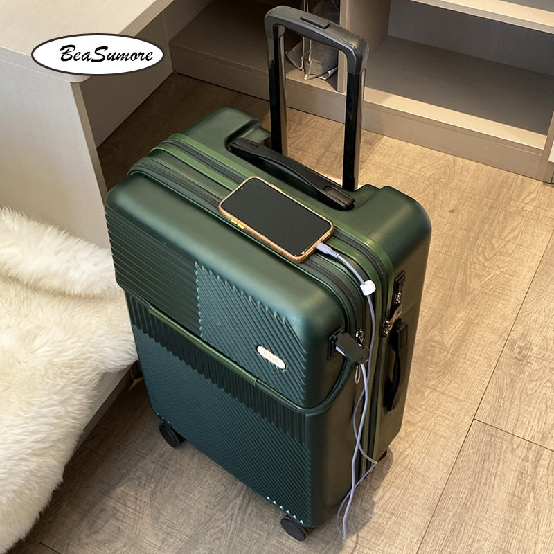 Futuristic Luggage | USB Compatible Suitcase encalife