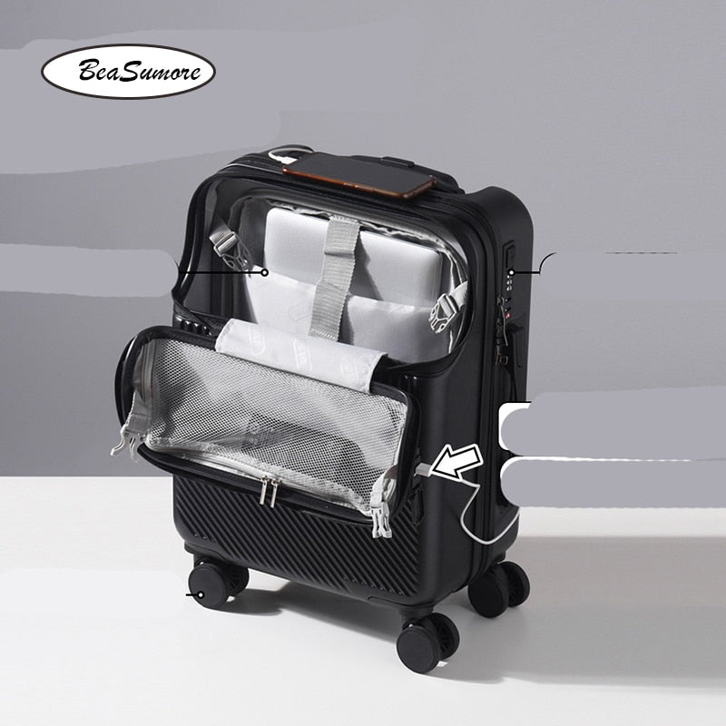 Futuristic Luggage | USB Compatible Suitcase encalife