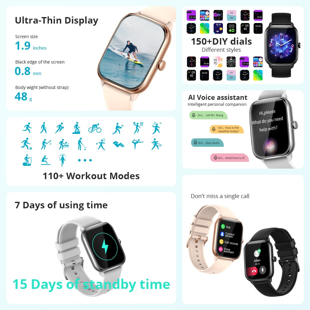 Pro Smart Watch | Bluetooth Compatible Fitness Tracker encalife