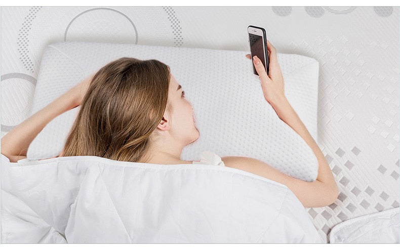 Pillow For Neck Pain | Memory Foam Pillow With Central Groove Design encalife