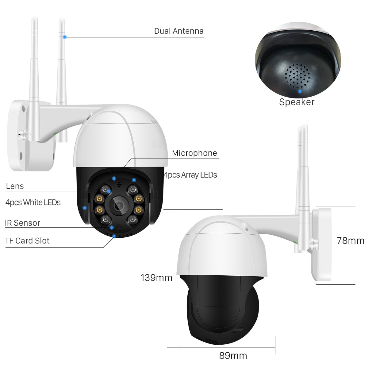 Outdoor WIFI Security Camera | Smartphone Compatible encalife