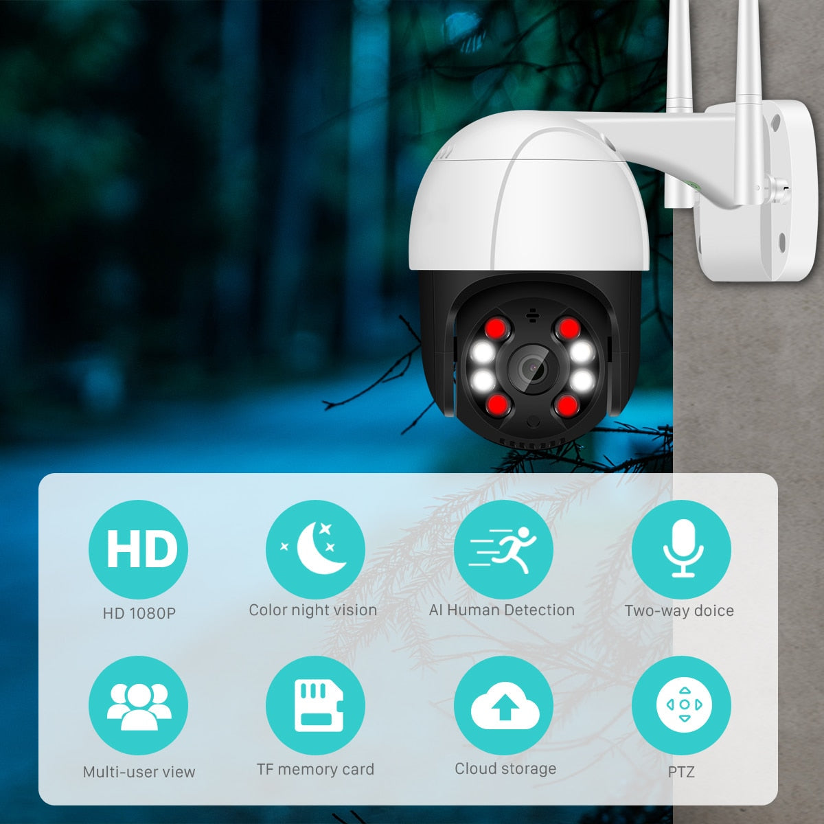 Outdoor WIFI Security Camera | Smartphone Compatible encalife