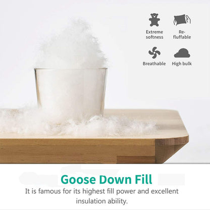 Luxury Goose Down Feather Pillow | 100% Egyptian Cotton Cover encalife
