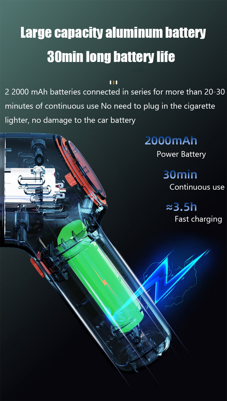 Handheld Car Vacuum | Cordless Handheld Mini Vacuum encalife