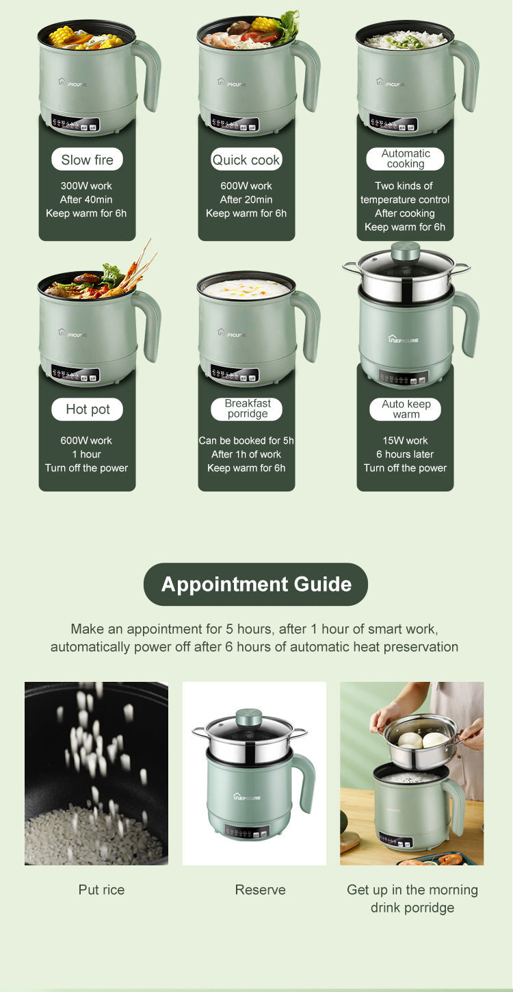 Multi-Function Rice Cooker | Mini Non-Stick Hot Pot encalife