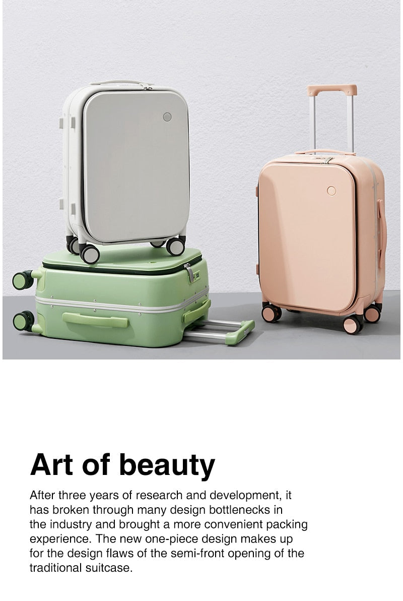 Stylish Luggage | Elegant Carry-On Suitcase encalife