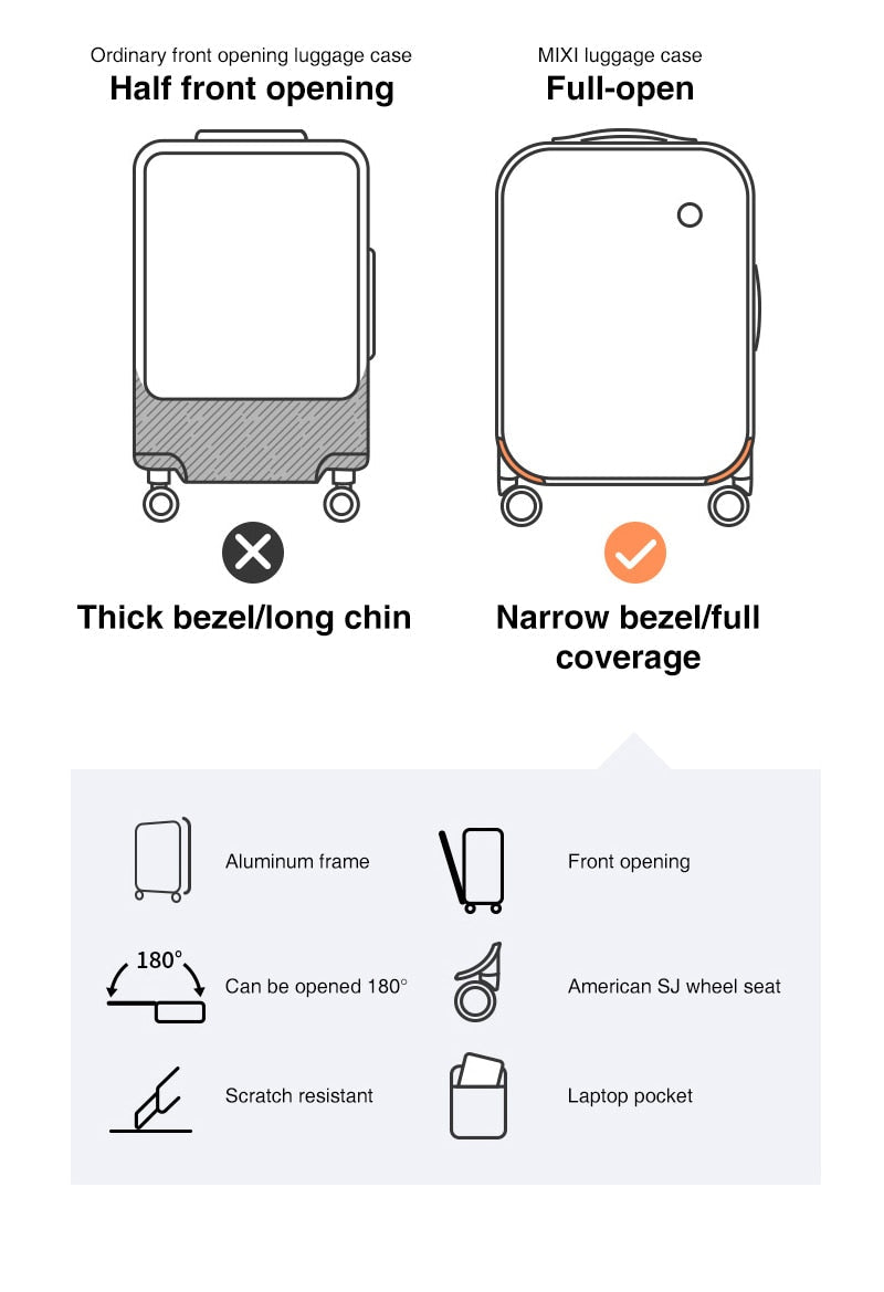 Stylish Luggage | Elegant Carry-On Suitcase encalife