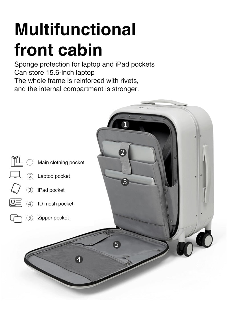 Stylish Luggage | Elegant Carry-On Suitcase encalife