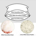 Luxury Goose Down Feather Pillow | 100% Egyptian Cotton Cover