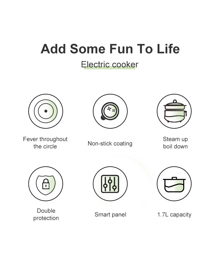 Multi-Function Rice Cooker | Mini Non-Stick Hot Pot encalife
