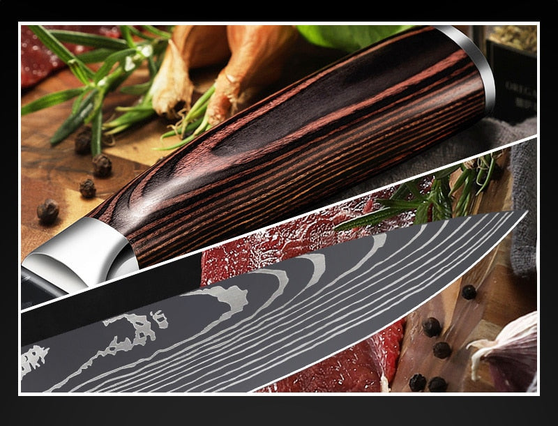 9-Piece Knife Set | Sharp Blades And Comfortable Grip encalife