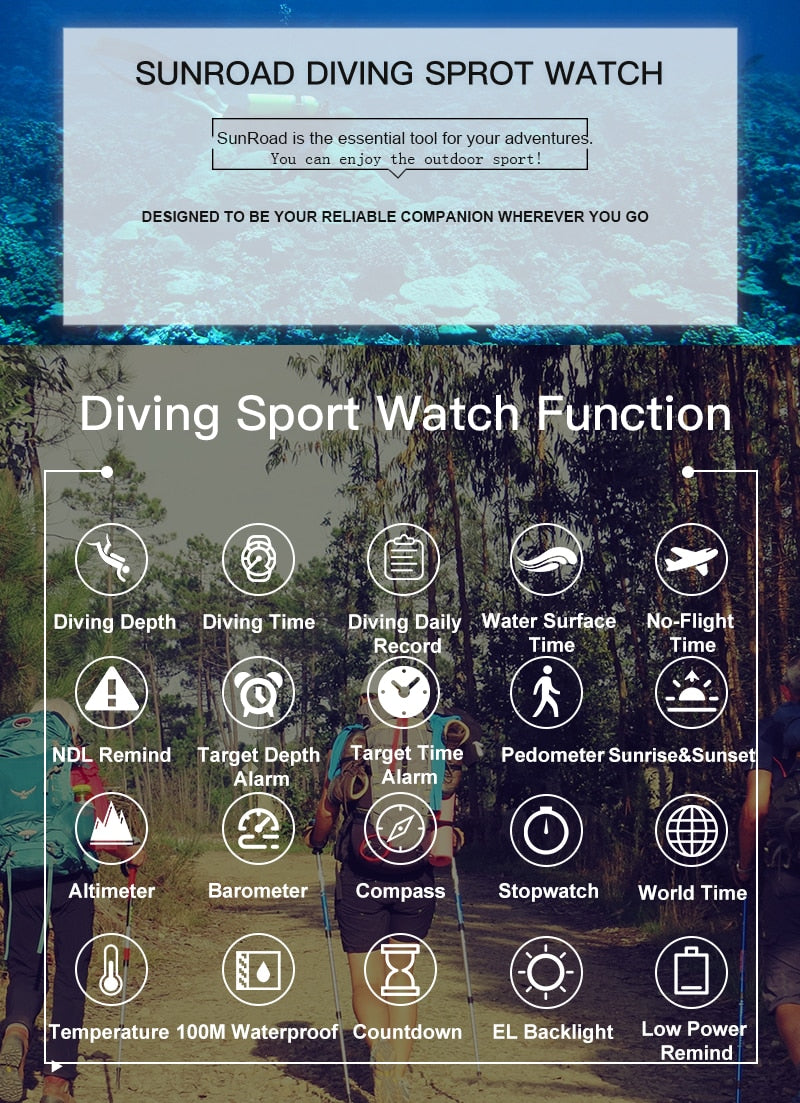 Dive Computer | Safety Depth Alarm Feature encalife