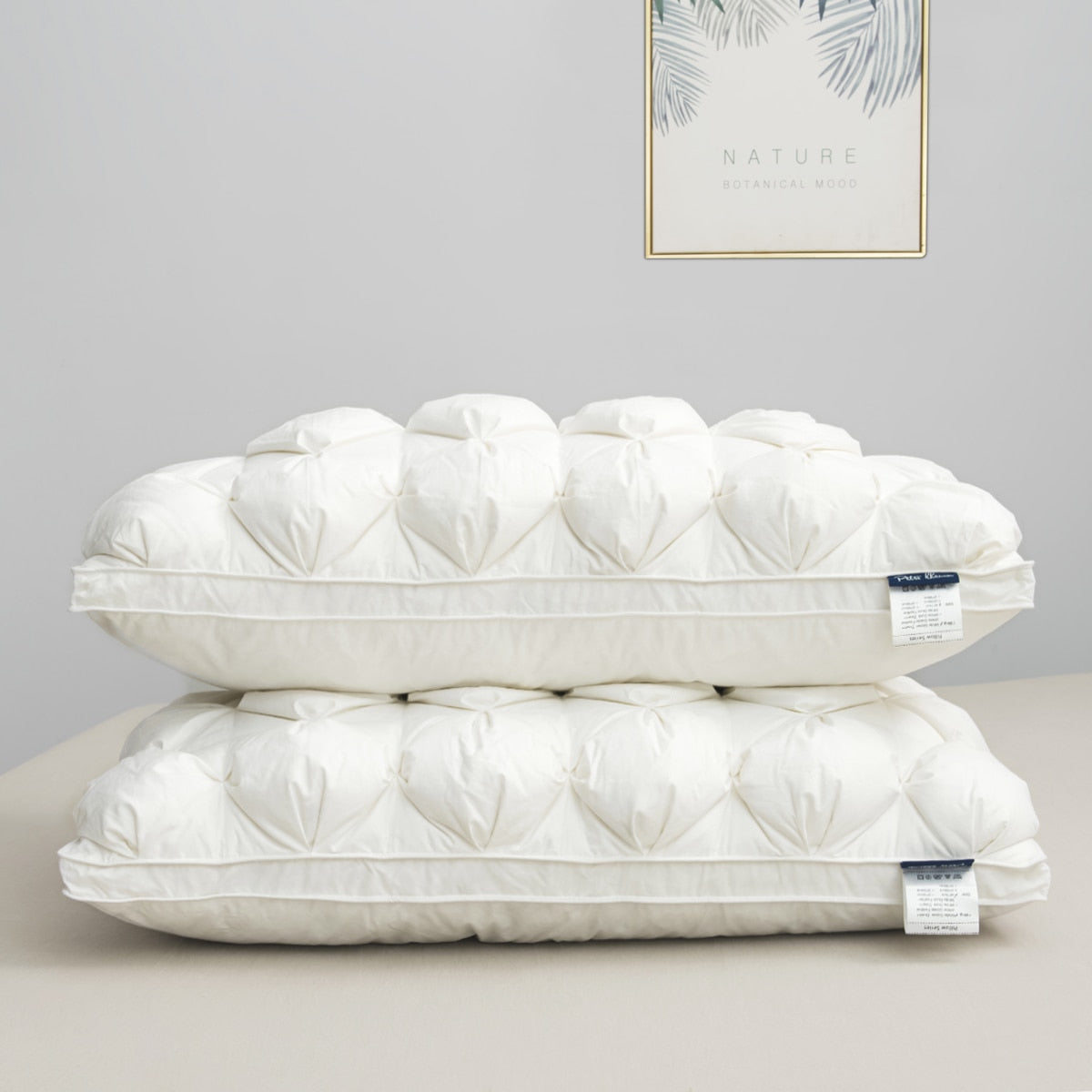 Luxury Goose Down Feather Pillow | 100% Egyptian Cotton Cover encalife
