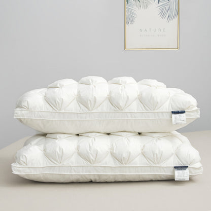 Luxury Goose Down Feather Pillow | 100% Egyptian Cotton Cover encalife