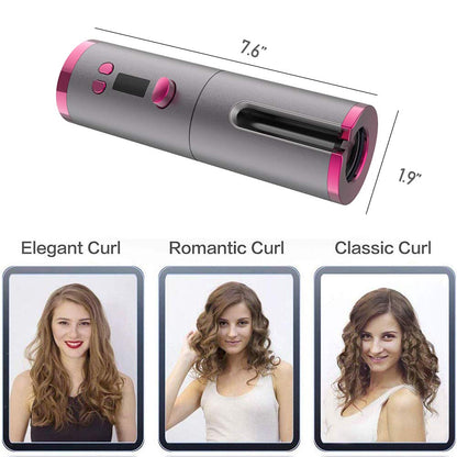 Cordless Curling Iron | USB Rechargeable Hair Curler