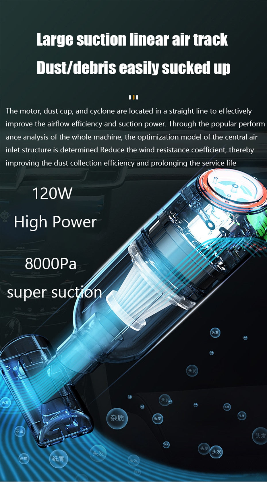 Handheld Car Vacuum | Cordless Handheld Mini Vacuum encalife