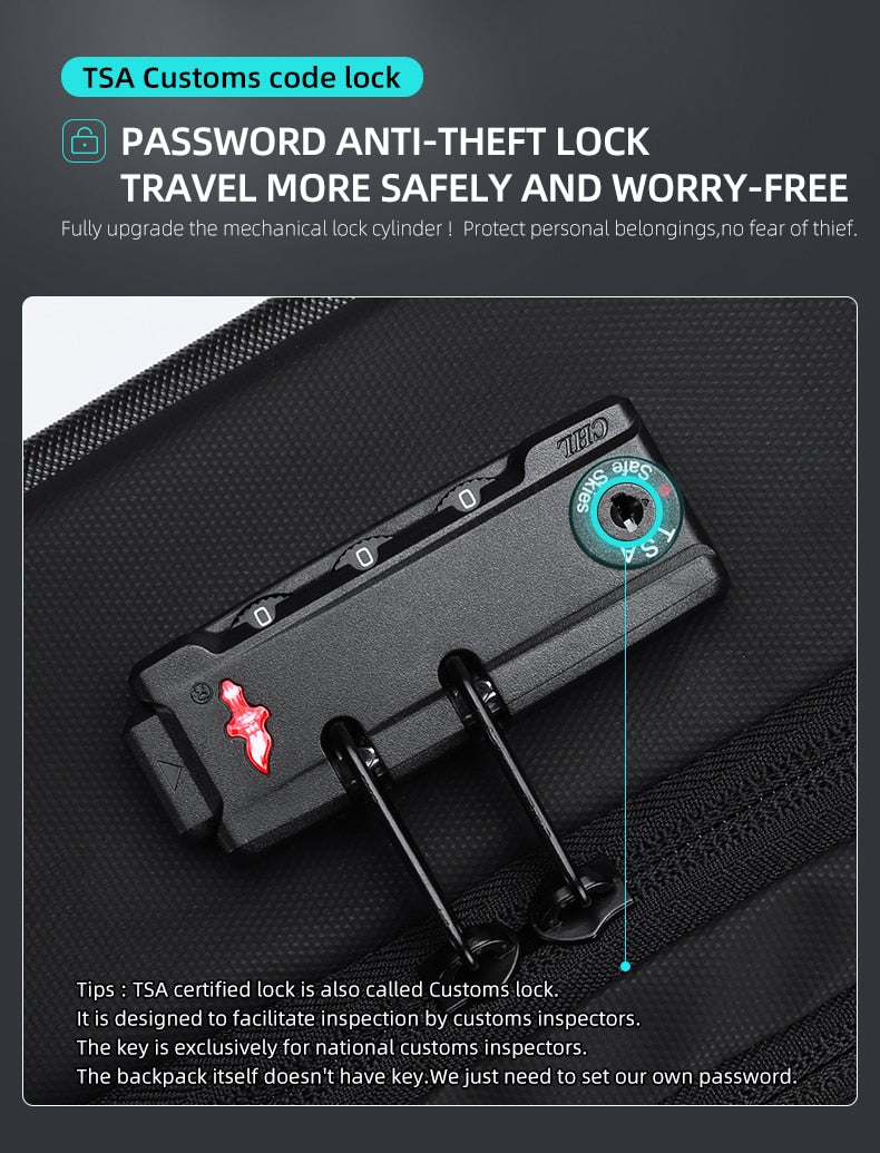 Anti-Theft Backpack | Waterproof And USB Charging Bag encalife