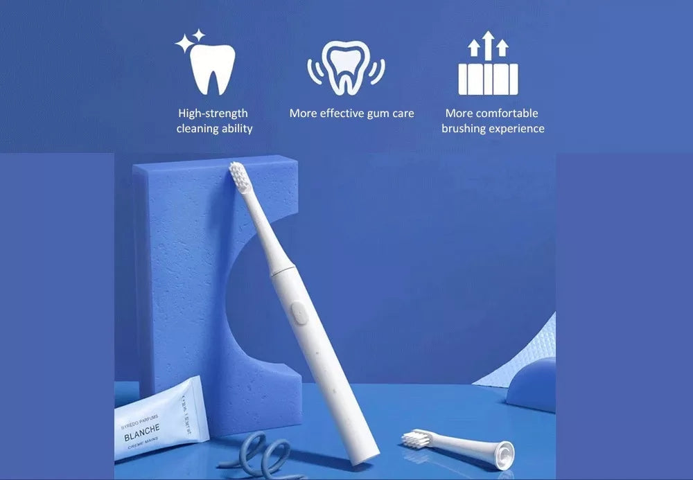 Electric Toothbrush | White | Includes 3 Heads encalife
