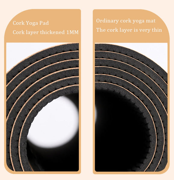 Natural Cork Yoga Mat | Non-Slip Design