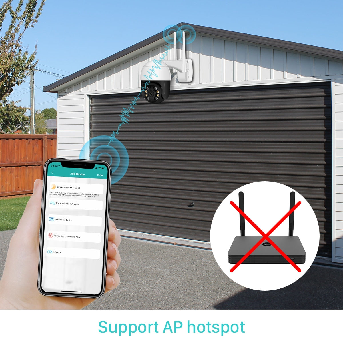 Outdoor WIFI Security Camera | Smartphone Compatible encalife