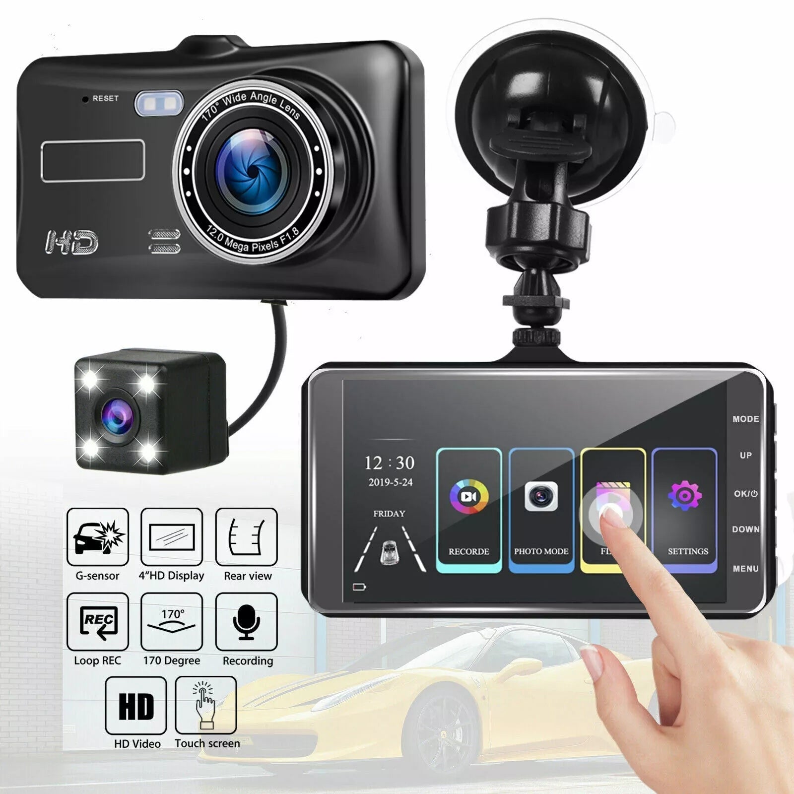 High-Quality Dash Cam | Dual Camera System encalife
