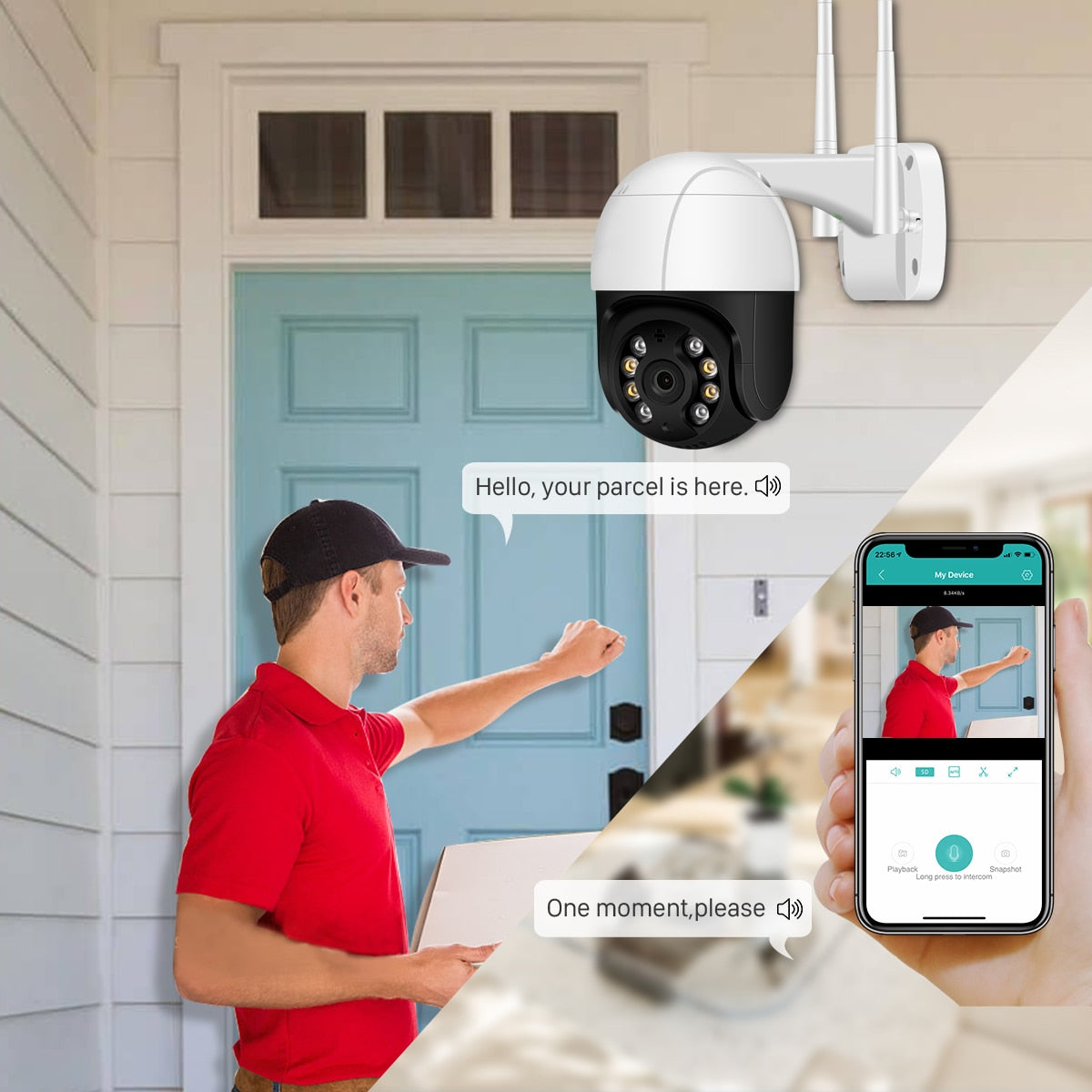 Outdoor WIFI Security Camera | Smartphone Compatible encalife