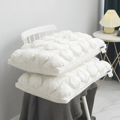 Luxury Goose Down Feather Pillow | 100% Egyptian Cotton Cover encalife
