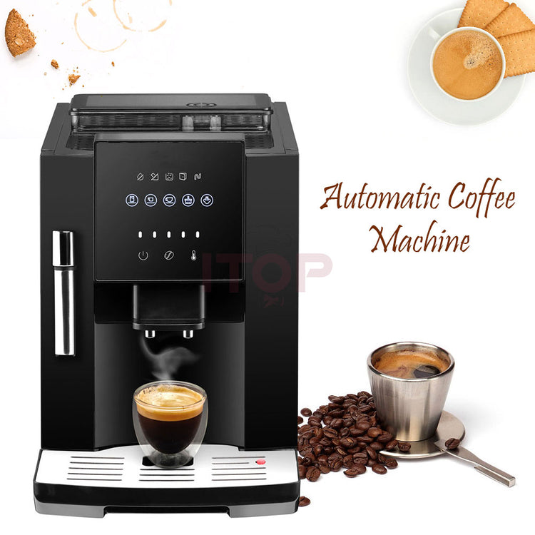 Automatic Espresso Machine  With Built-In Coffee Beans Grinder