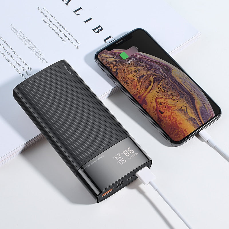 Portable Charger | Black | 18W / 20,000mAh Power Bank