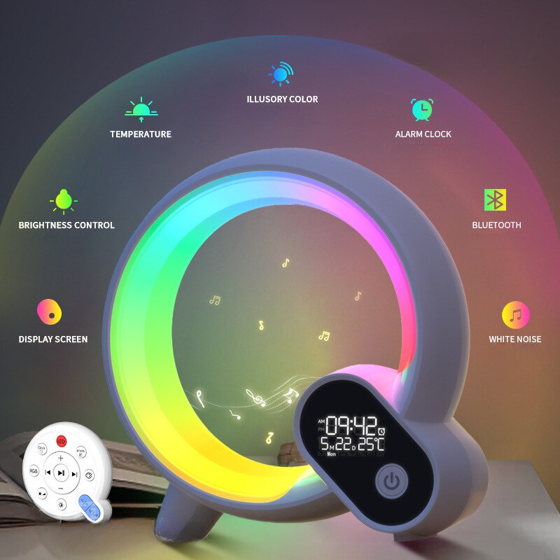 White Noise Sound Machine | Sunrise Alarm Clock | Tranquil Mornings and Soothing Evenings encalife