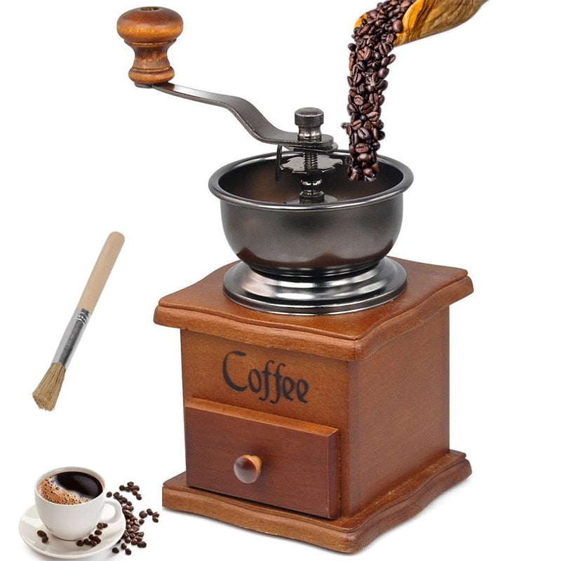 Retro Coffee Grinder Premium Stainless Steel Material encalife